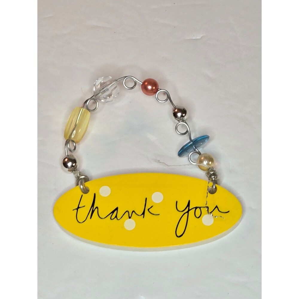 Sandra Magsamen “Thank You” Sign Beaded Wire